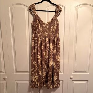 Urban Outfitters brow floral midi dress